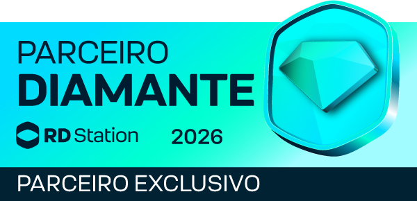 É um logotipo para parceiros da rd station Diamante 2024.